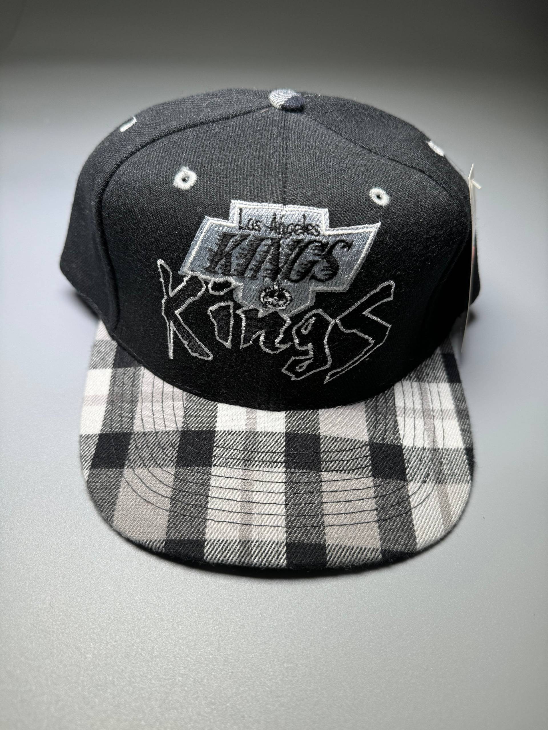 Annco Cap Los Angeles Kings Vintage Snapback 90Er Jahre Nhl Hockey Plaid Tartan Profi Model Otto Deadstock Nwt von VintageJamCZ