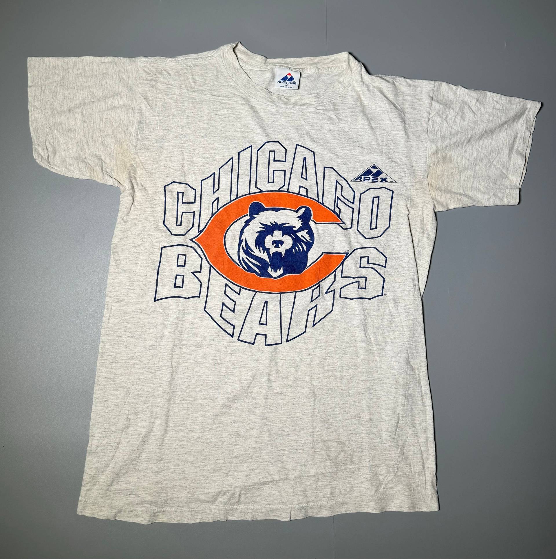 Apex One T-Shirt Chicago Bears Nfl 90Er Jahre Single Stitch Vintage Football Made in Usa Sz M von VintageJamCZ
