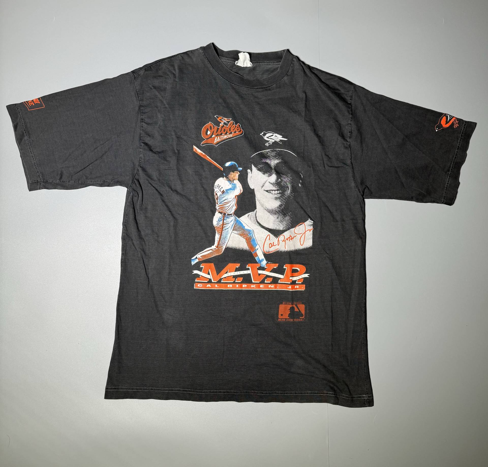 Campri Teamline T-Shirt Baltimore Orioles Mlb Cal Ripken Jr Mvp 90Er Jahre Vintage Baseball Made in Usa Sz L von VintageJamCZ