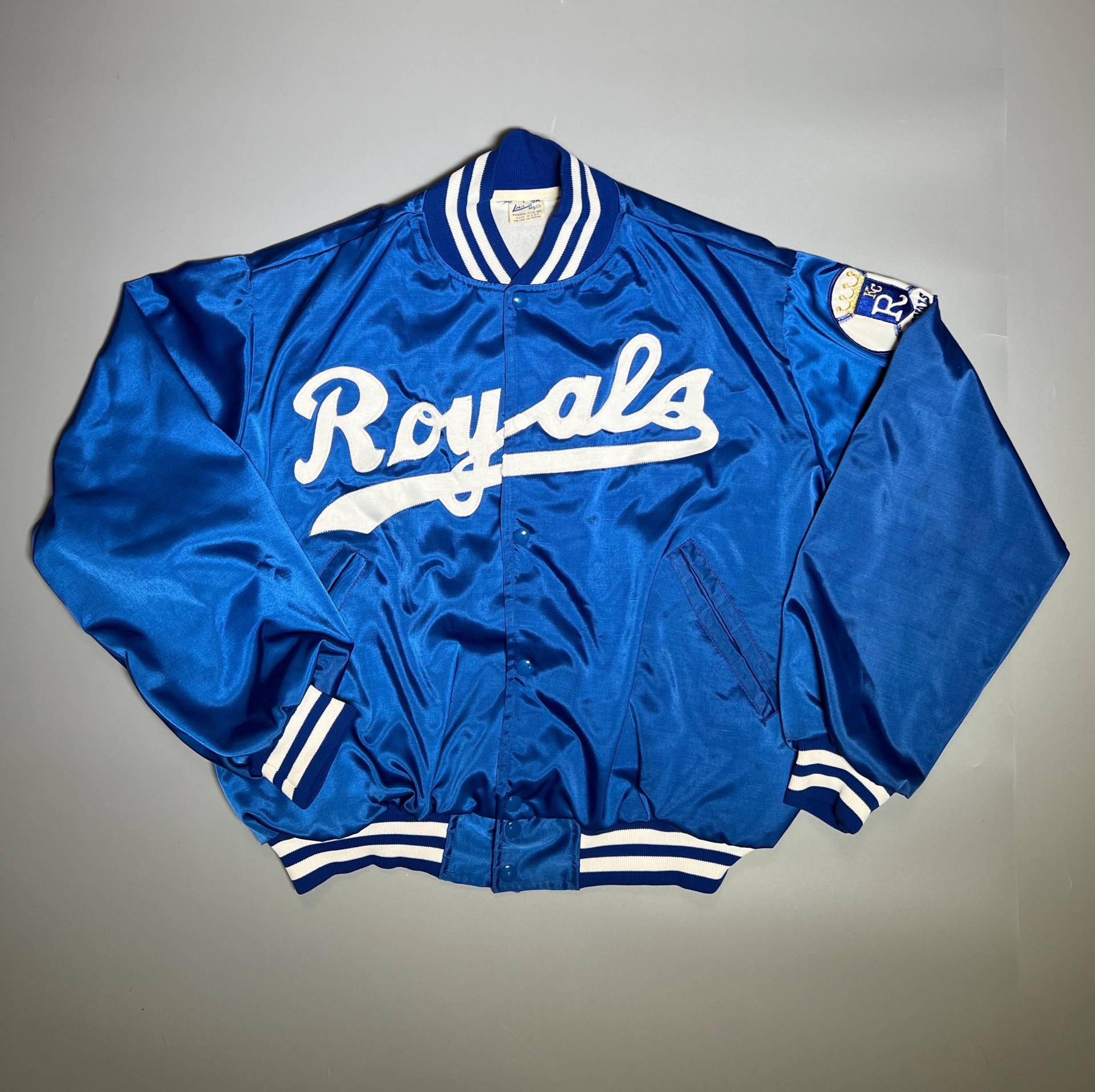 Lan-Mar Jacke Kansas City Royals Mlb Satin Varsity Bomber Vintage 70Er 80Er Made in Usa Sehr Seltene Startergröße L von VintageJamCZ