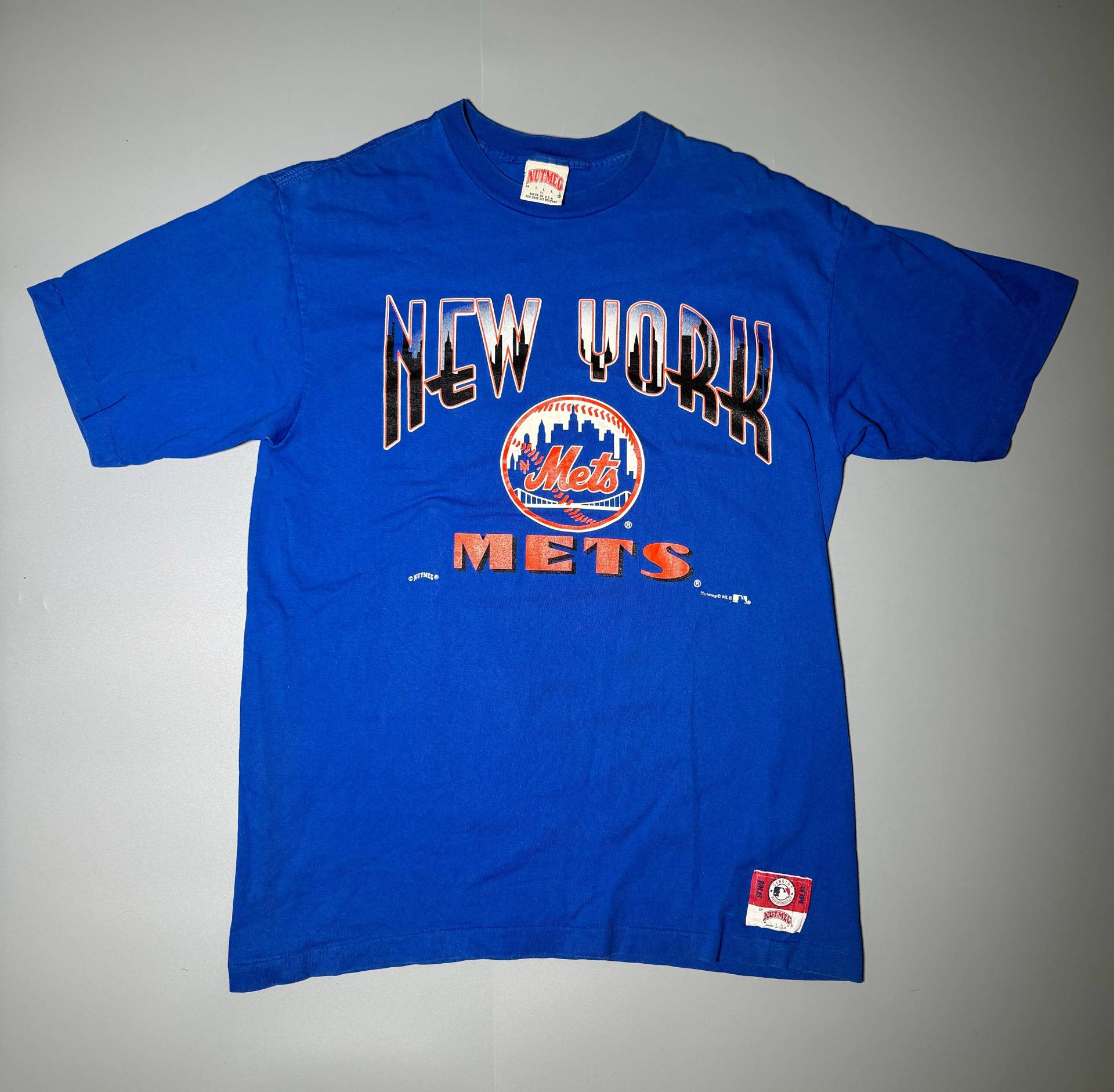 Nutmeg Mills Tshirt New York Mets Vintage Mlb 90S Single Stitch Baseball Size 34 von VintageJamCZ