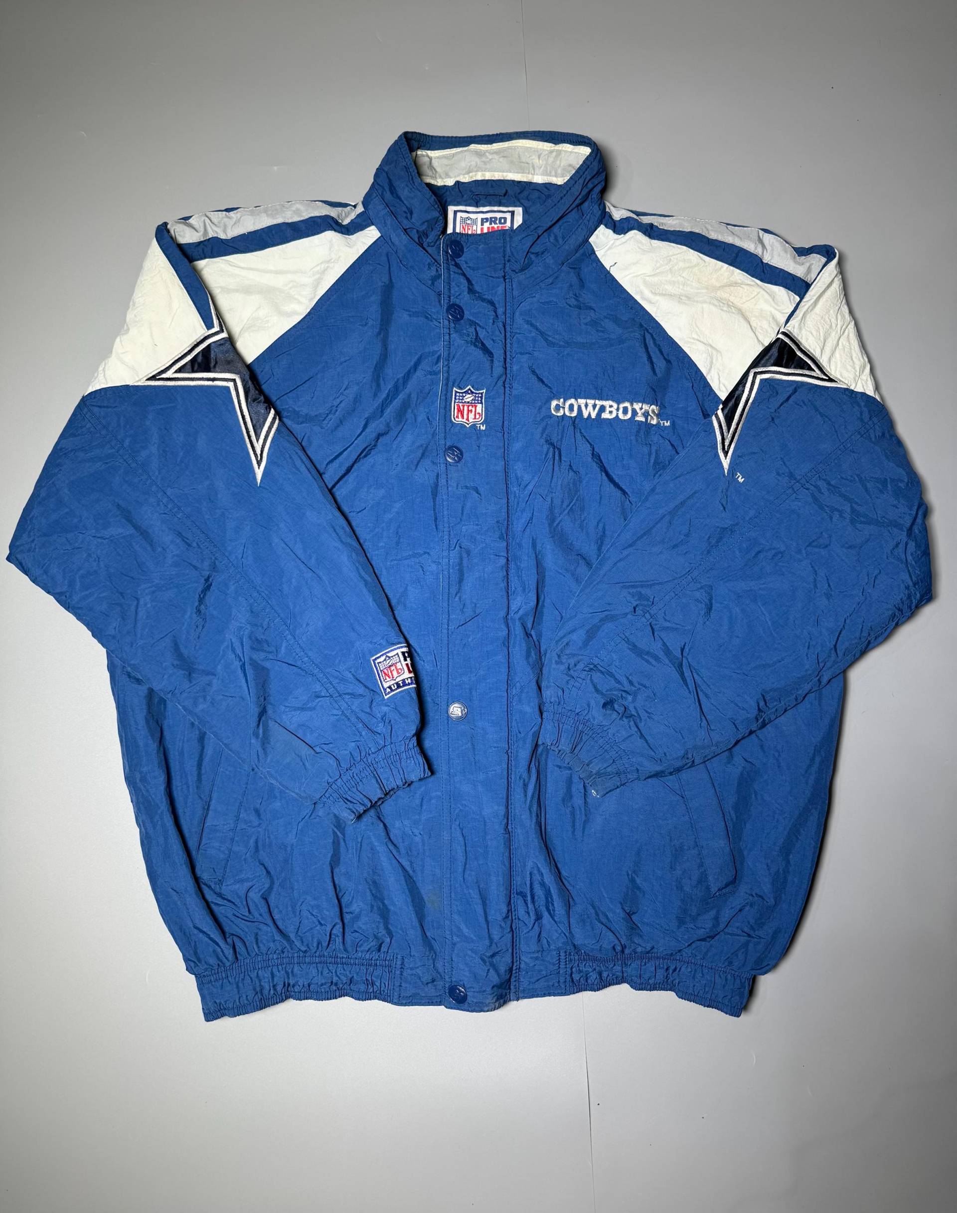 Starterjacke Dallas Cowboys Nfl Pro Line Autentic Stepper Full Zip Blau Made in Korea Gr. Xl von VintageJamCZ