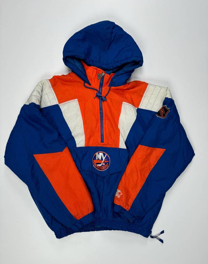 starterjacke New York Islanders Nhl Autentic Kugelfisch 1/4 Zip Mit Kapuze Blau Orange Selten Made in Korea Gr. Xl starterjacke New York Islanders Nhl Autentic Kugelfisch 1/4 Zip Mit Kapuze Blau Orange Selten Made in Korea Gr. Xl von VintageJamCZ