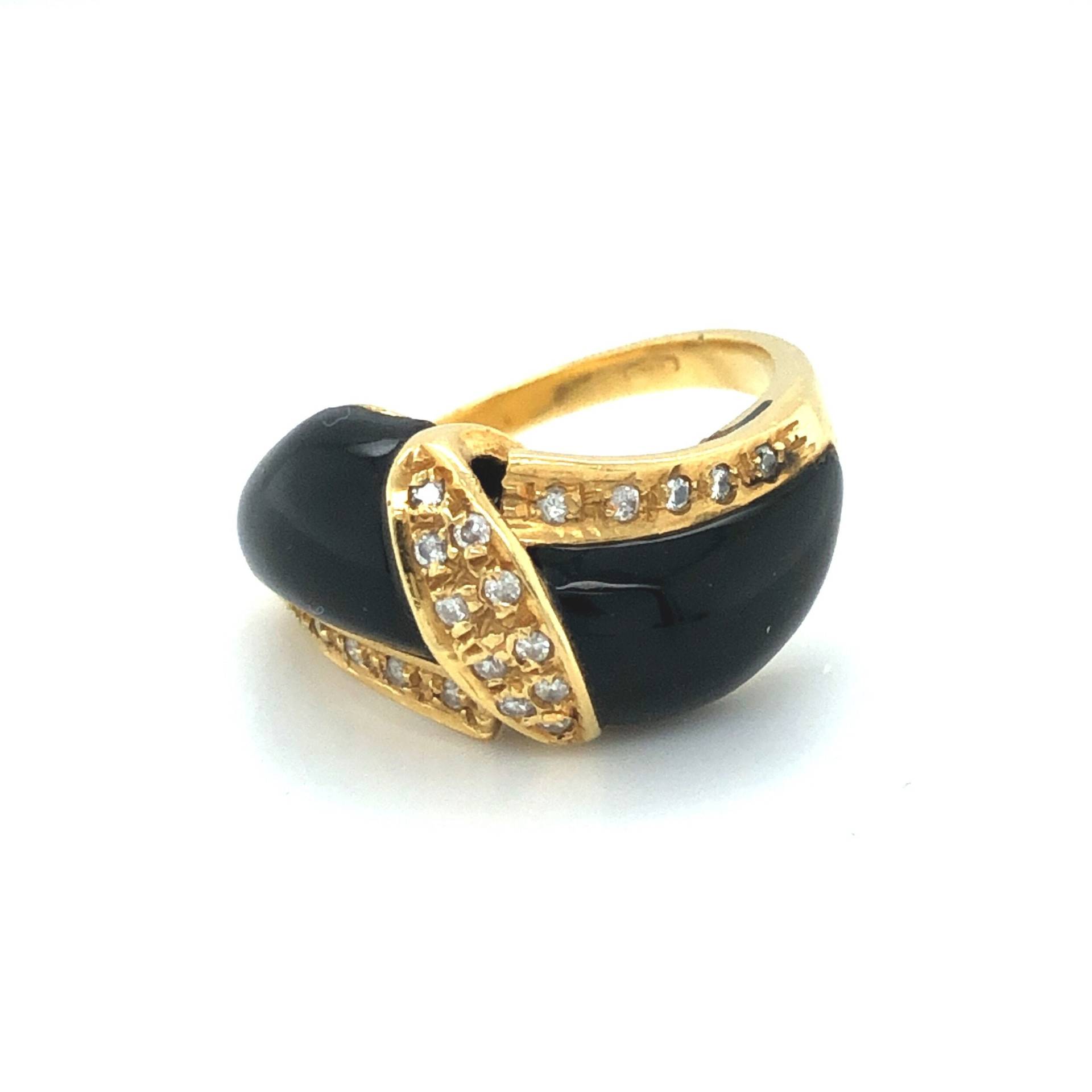 1950S Onyx Und Diamant Ring 1950S Onyx Und Diamant Ring von VintageJewelleryCoUK