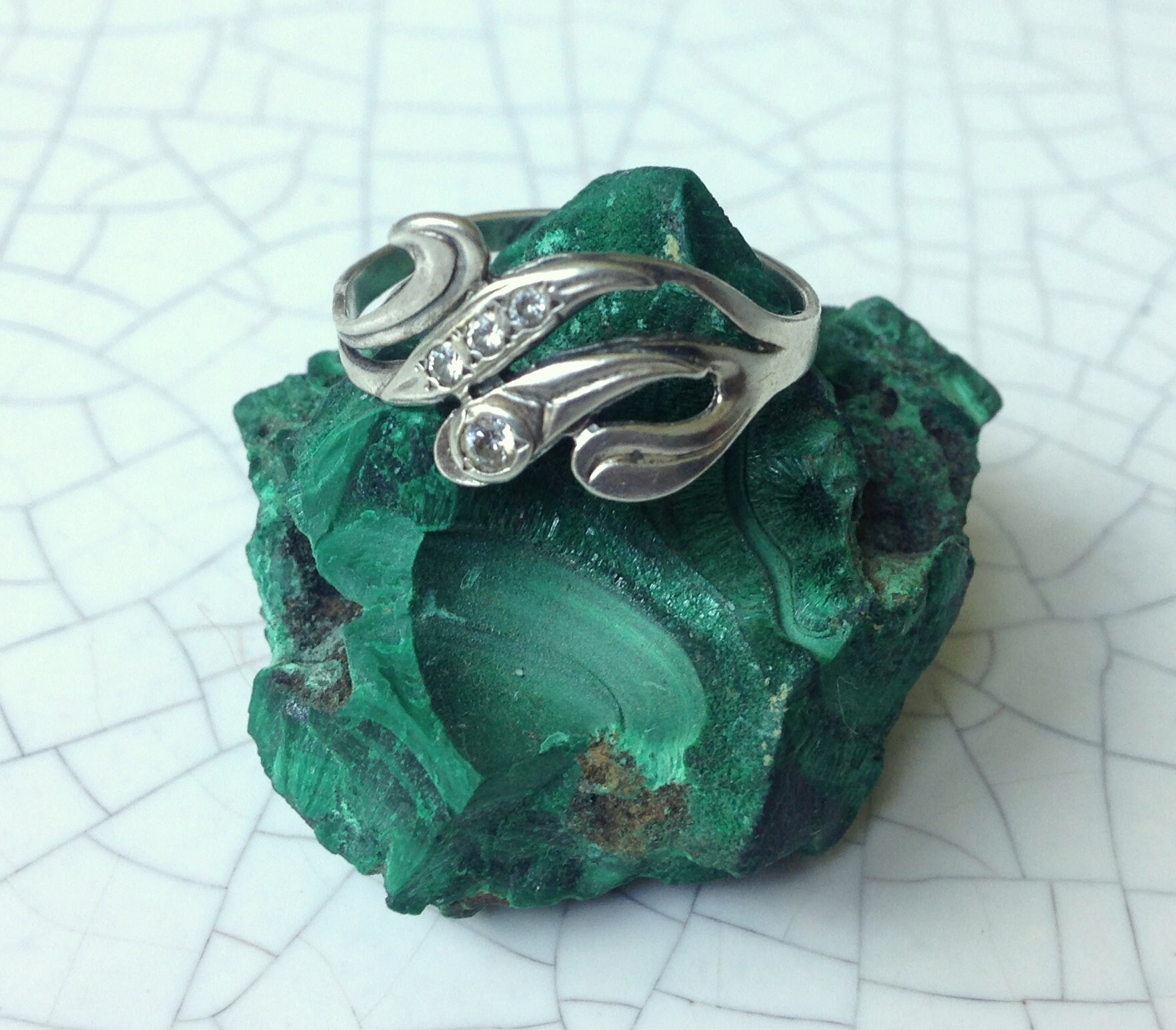 Vintage-Ring Mit Steinen, Multi Stein Ring, Silberring, Sowjet-Ära Diamant-Ring, Zirkon Ring Vintage-Ring Mit Steinen, Multi Stein Ring, Silberring, Sowjet-Ära Diamant-Ring, Zirkon Ring von VintageJewelry27