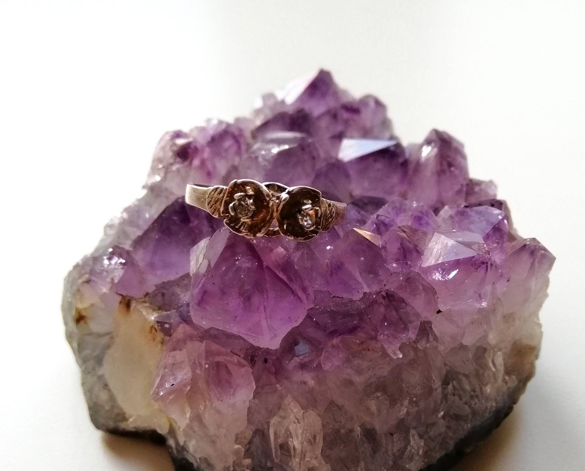 Vintage-Ring Mit Steinen, Multi Stein Ring, Silberring, Sowjet-Ära Diamant-Ring, Zirkon Ring Vintage-Ring Mit Steinen, Multi Stein Ring, Silberring, Sowjet-Ära Diamant-Ring, Zirkon Ring von VintageJewelry27