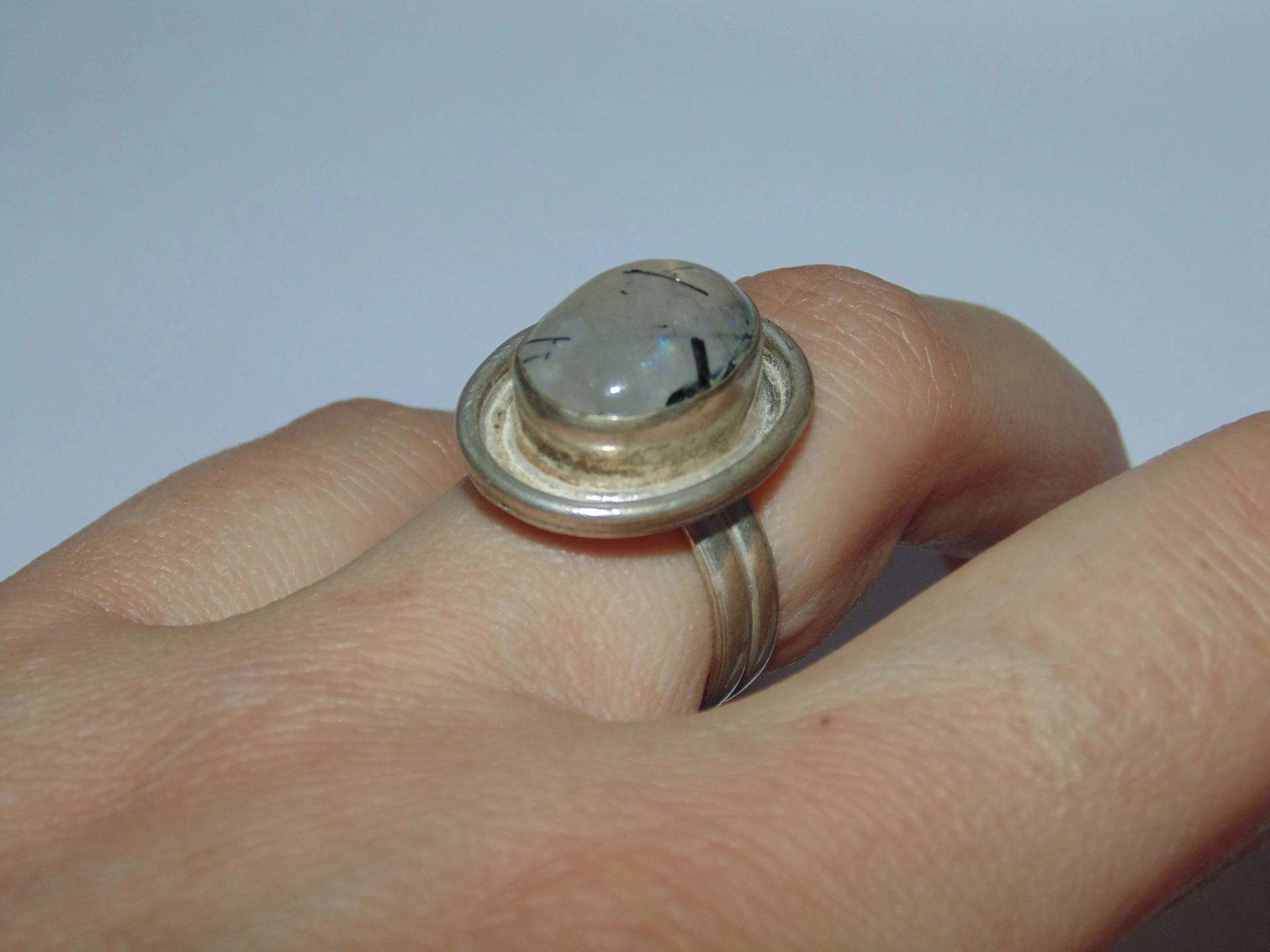 Vintage .925 Sterling Silber Quarz Ring - Größe 8 von VintageJewelryEden