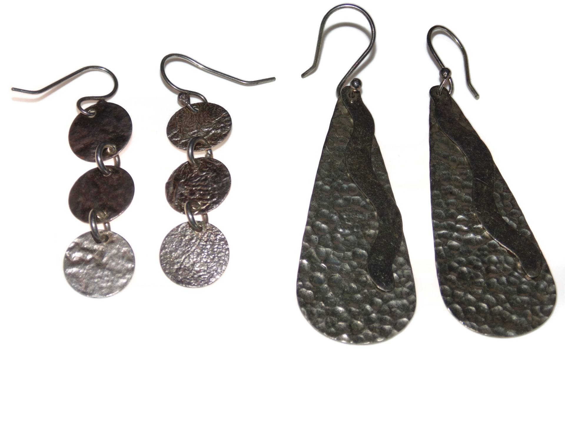 Vintage Gehämmerte Sterling Silber Ohrringe - Separat Verkauft von VintageJewelryEden