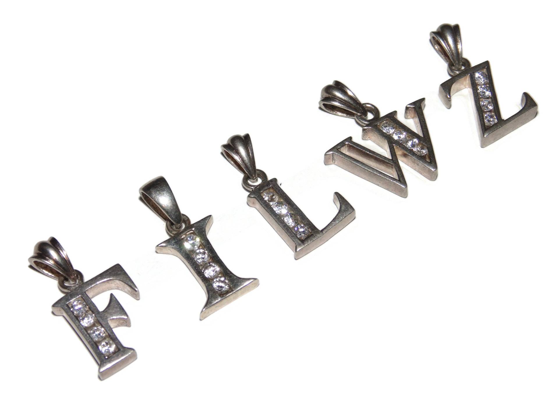 Vintage Sterling Silber Anhänger Mit Cz - Buchstabe von VintageJewelryEden