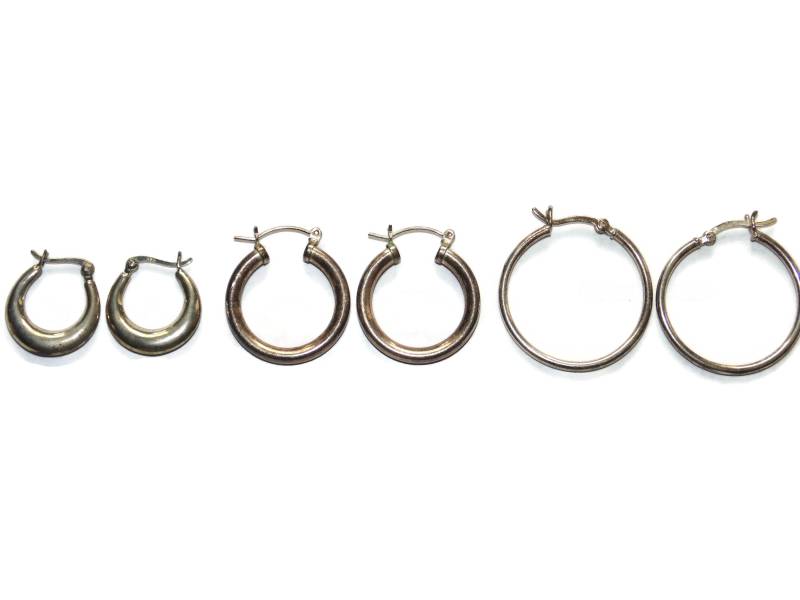 Vintage Sterling Silber Creolen .925 Tube Creolen | Separat Erhältlich von VintageJewelryEden