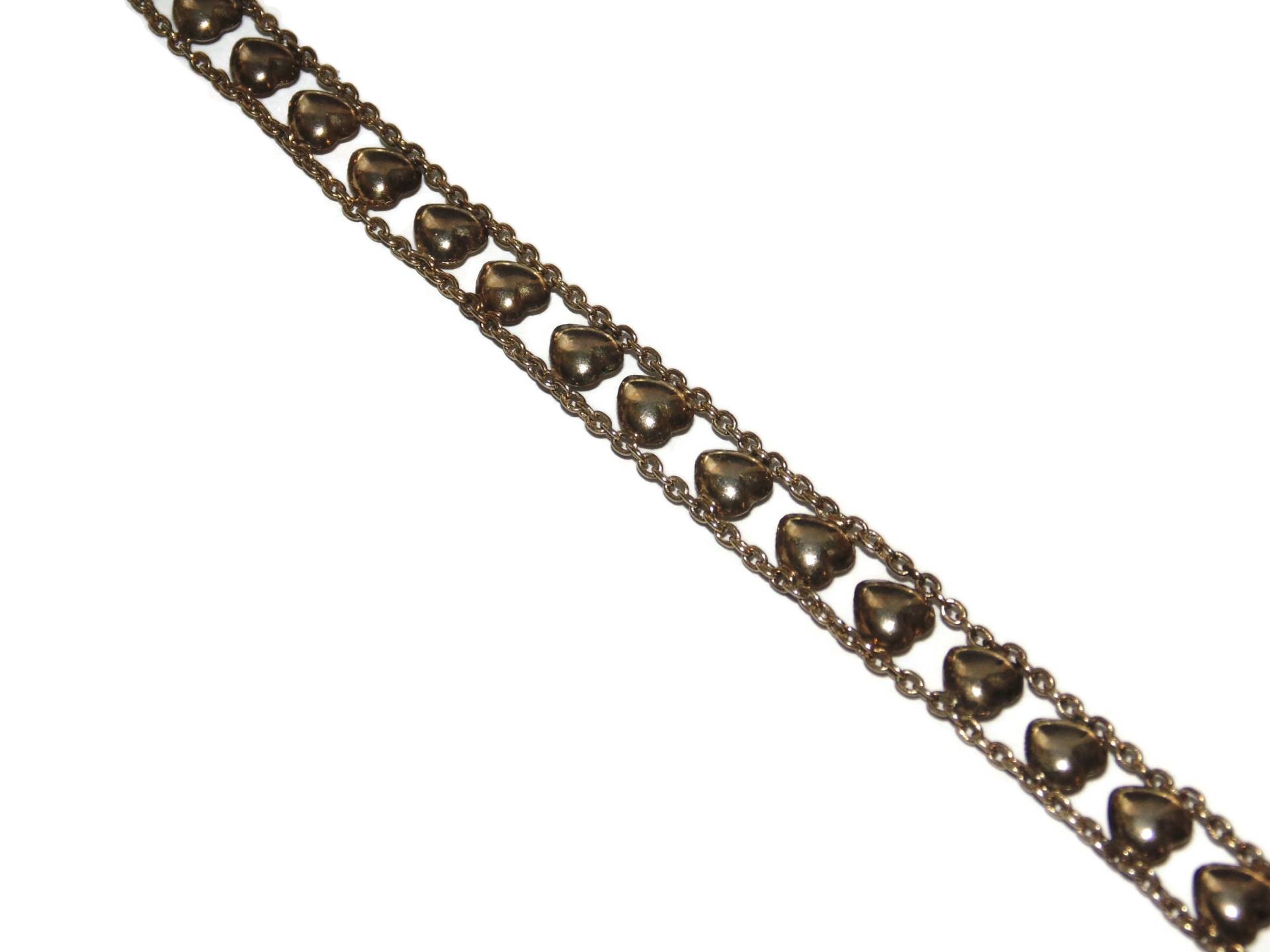 Vintage Sterling Silber Herz Armband - Boho Kabel Kette Schmuck Vergoldet von VintageJewelryEden