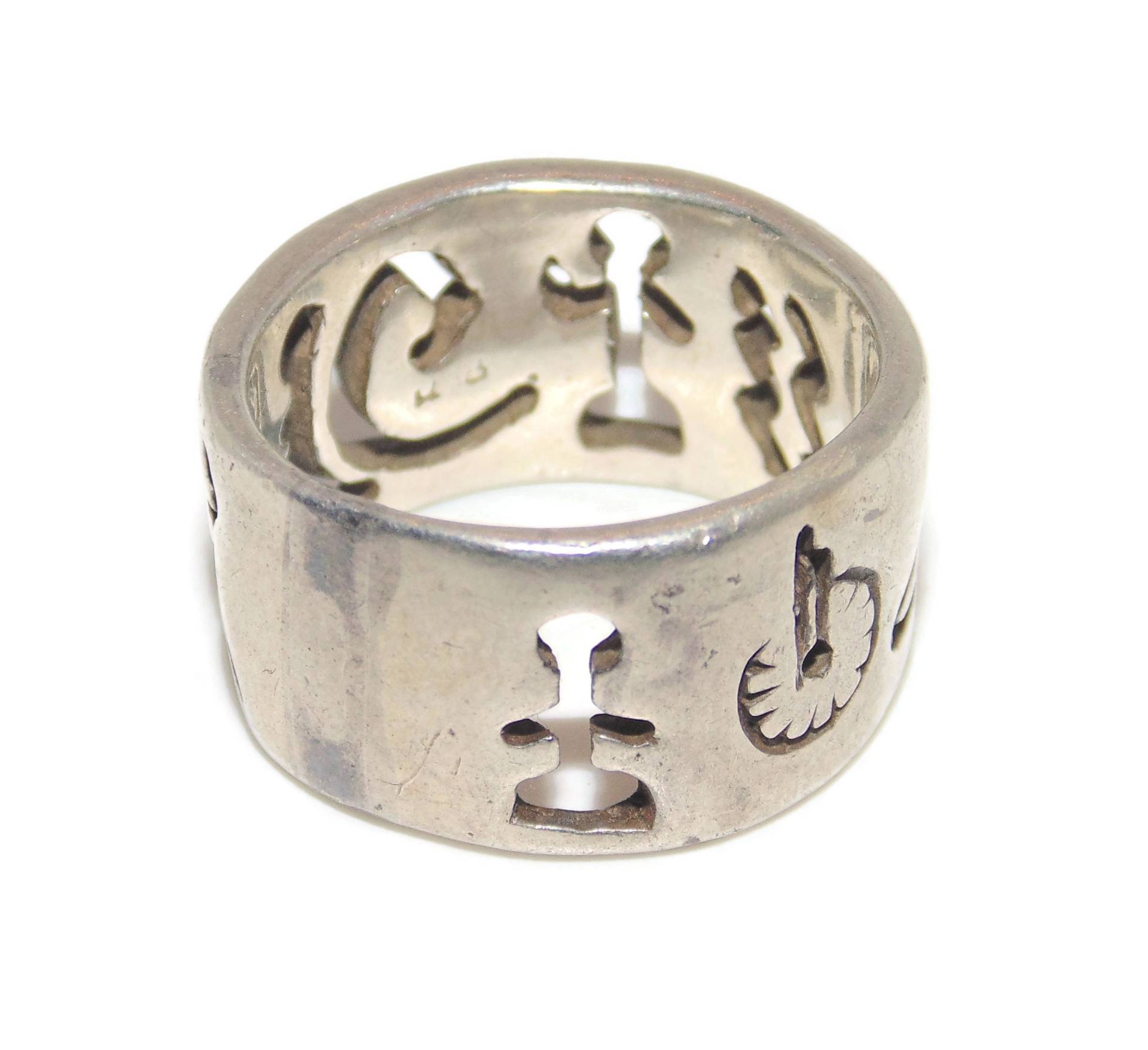 Vintage Sterling Silber "Love Story' Bandring, Us Größe 8 von VintageJewelryEden