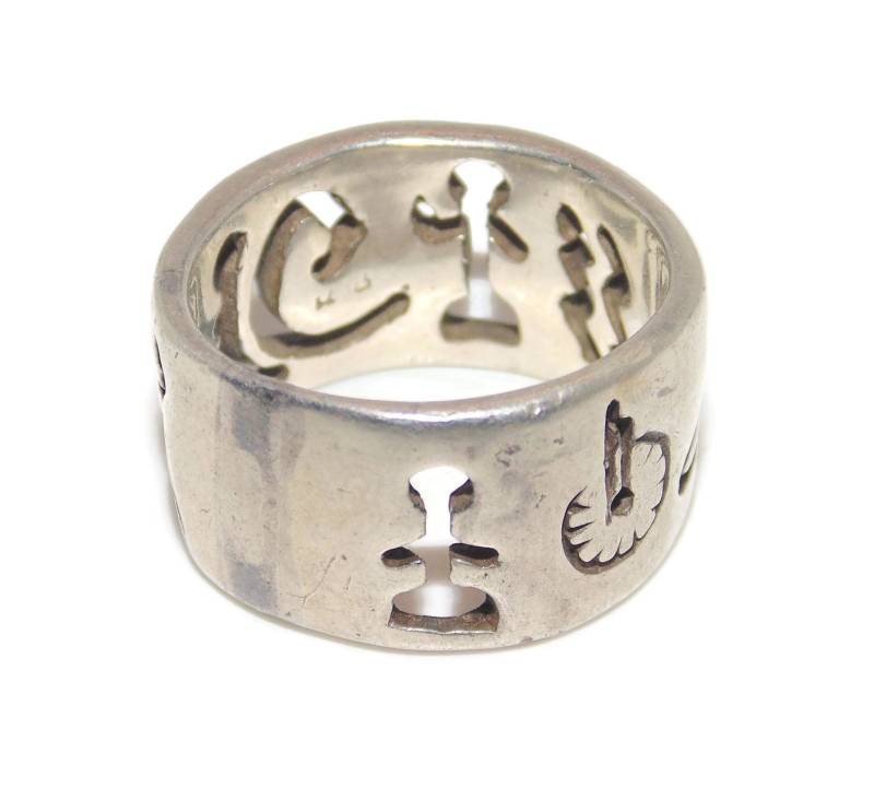 Vintage Sterling Silber "Love Story' Bandring, Us Größe 8 von VintageJewelryEden