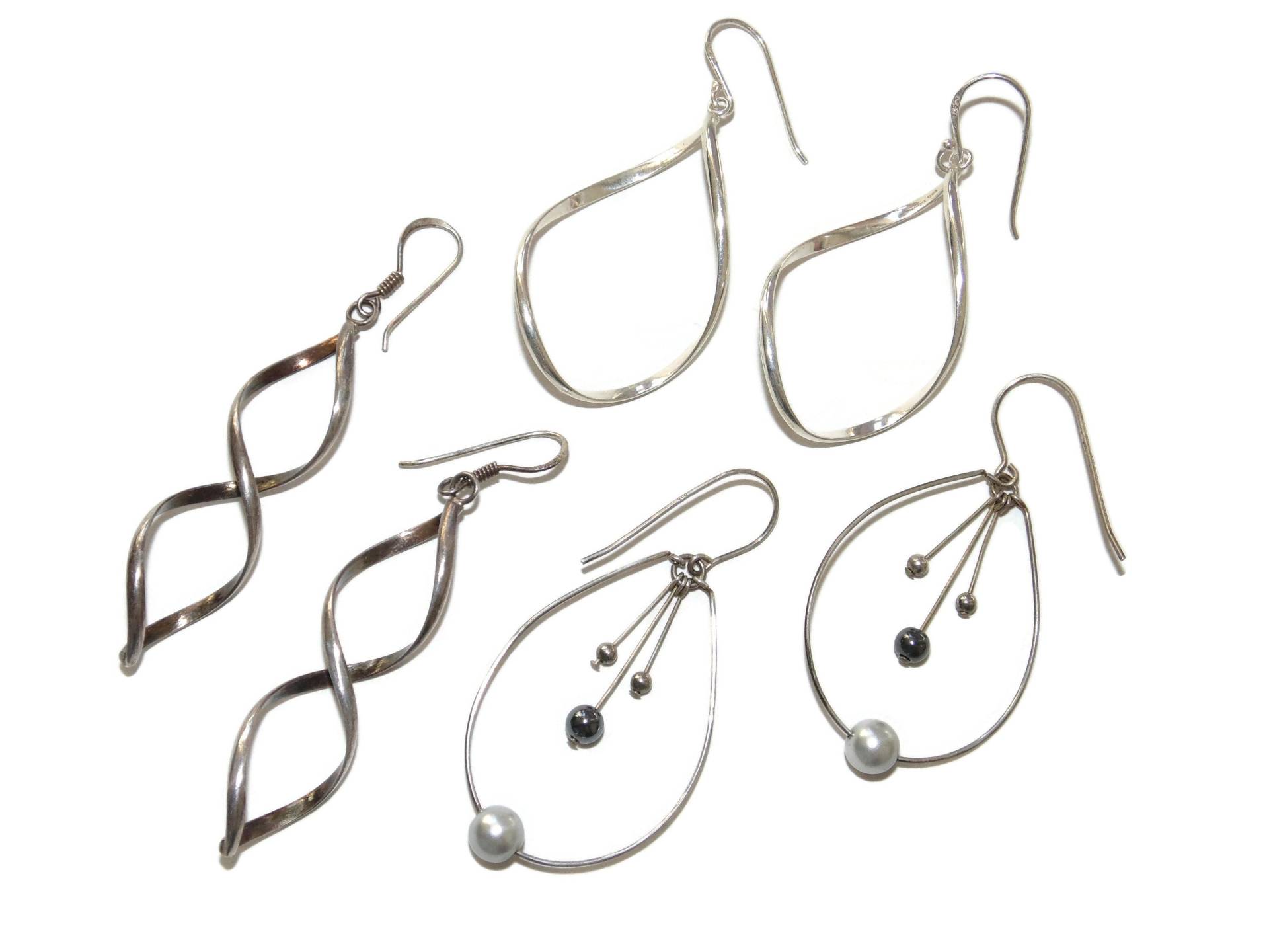 Vintage Sterling Silber Ohrringe Boho Haken Schmuck von VintageJewelryEden