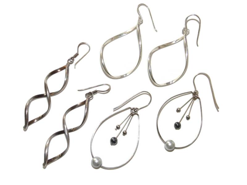 Vintage Sterling Silber Ohrringe Boho Haken Schmuck von VintageJewelryEden