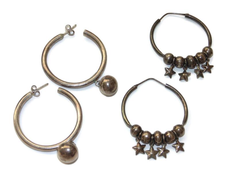 Vintage Sterling Silber Ohrringe Kugeln Oder Sterne, Separat Erhältlich von VintageJewelryEden