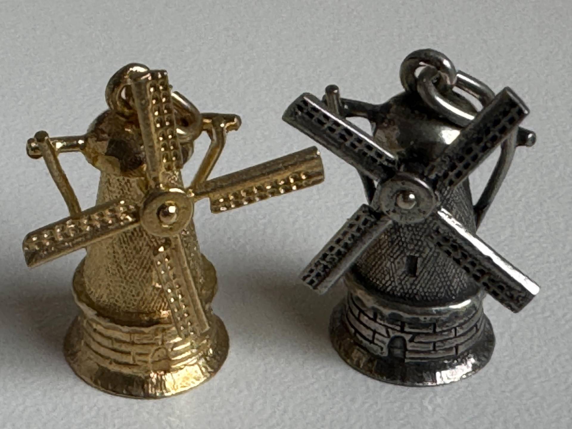 835Er Silber Windmühlenanhänger Detailierter Holländer Mühlen Charm von VintageJewelryNL