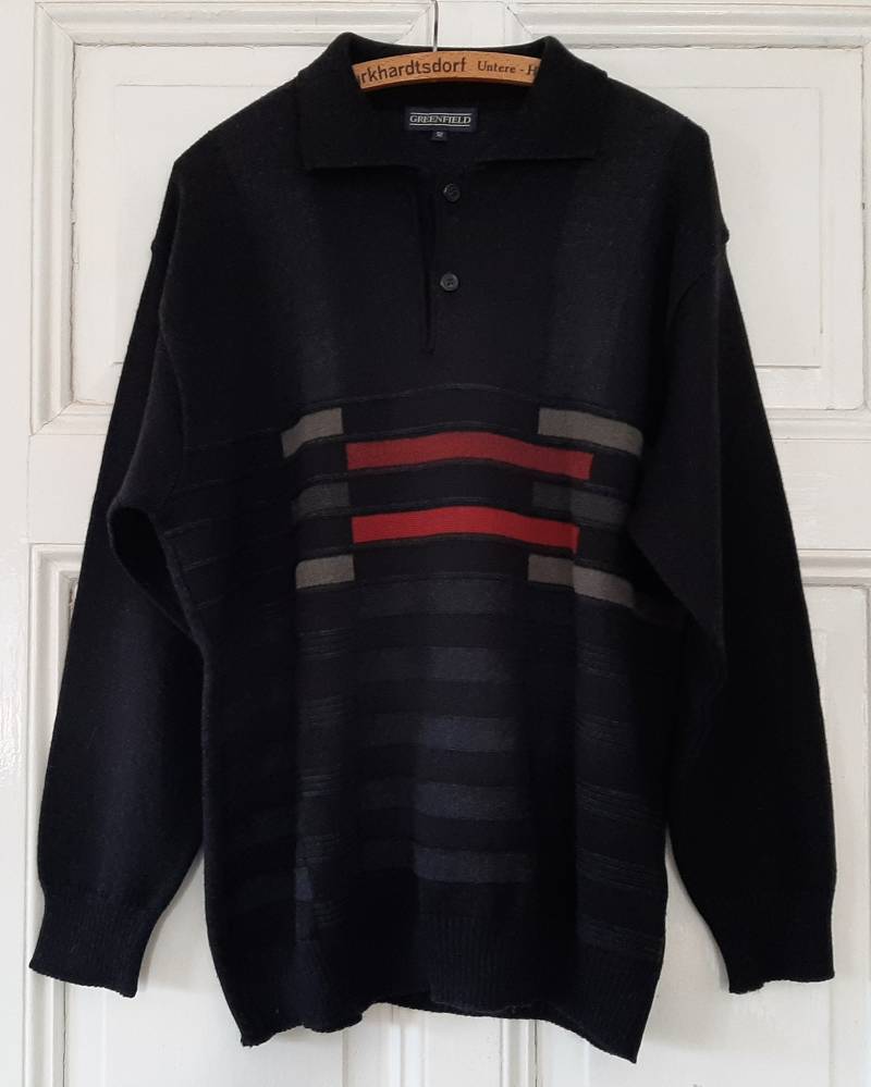 Vintage Crazy Pattern Pulloverstrickpullover Aus Den 80S/90S...vintage Knitwear Clothing von VintageKleidungStore