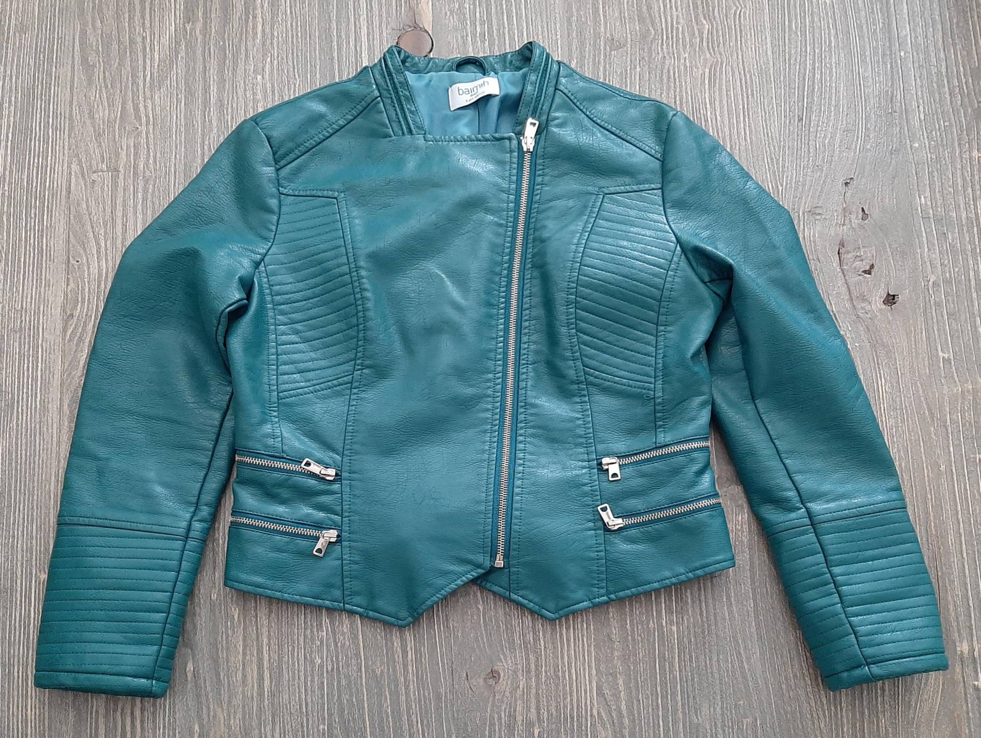 Vintage Damen Kunstlederjacke Aus Polyesterübergangsjackefreizeitjacke...sustainable Clothing von VintageKleidungStore