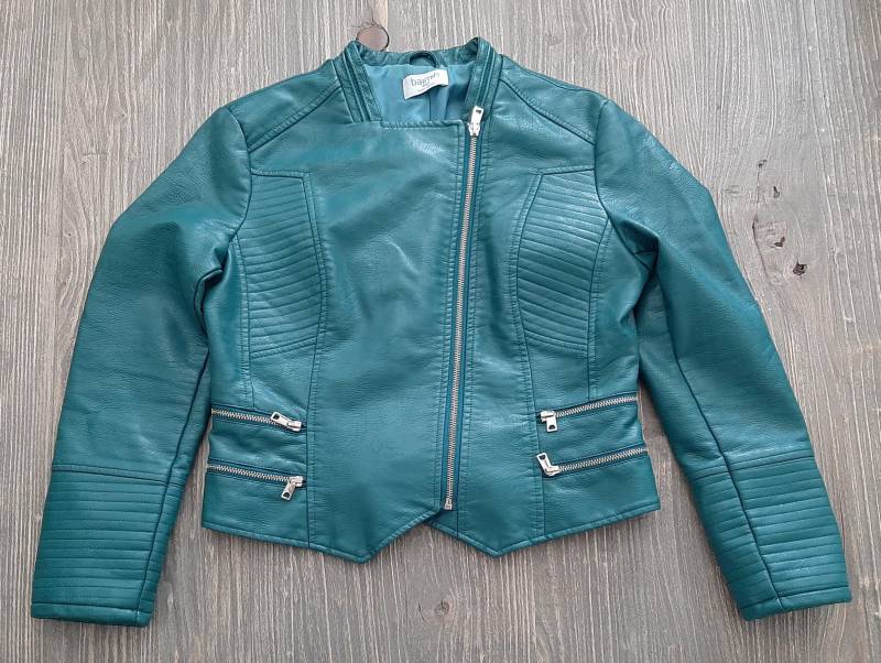 Vintage Damen Kunstlederjacke Aus Polyesterübergangsjackefreizeitjacke...sustainable Clothing von VintageKleidungStore