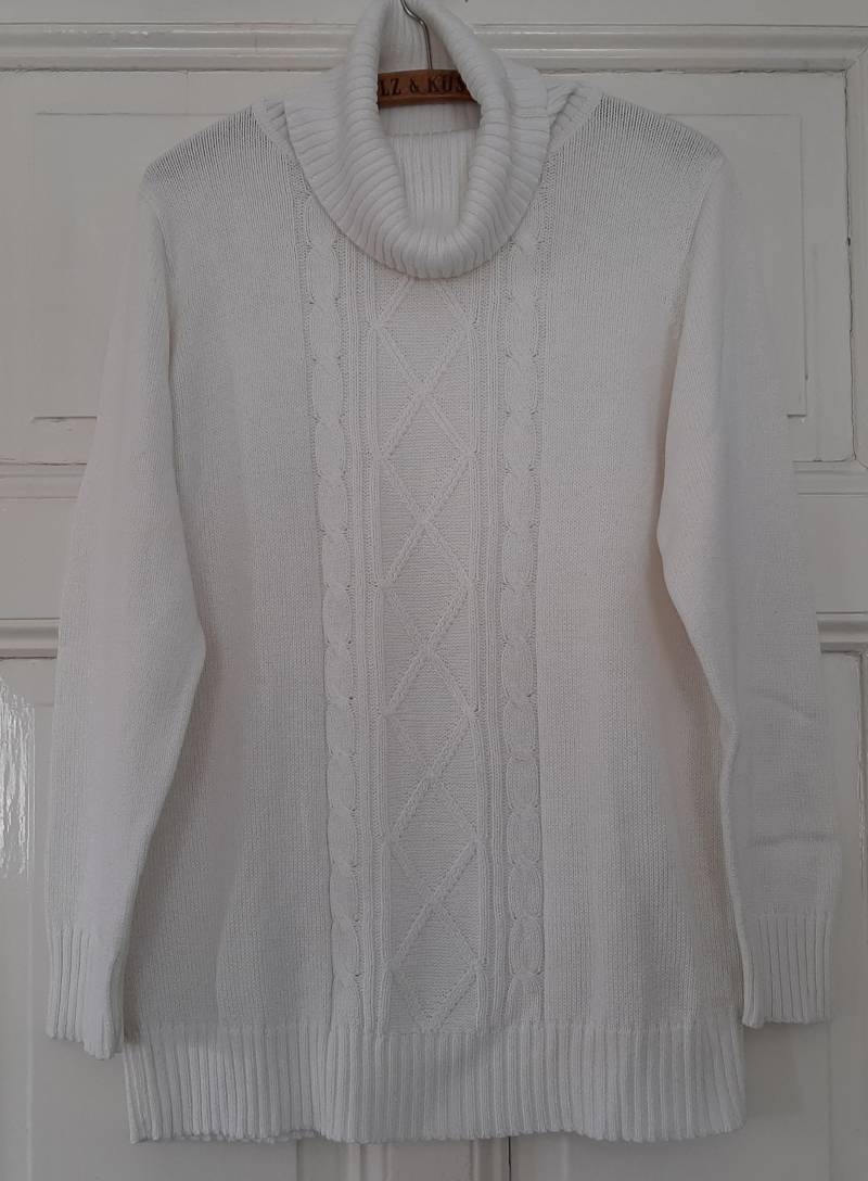 Vintage Pullover Grösse 46Rollkragenpullover80S/90S Strickpullover Mit Zopfmuster...sustainable Vintage Clothing von VintageKleidungStore