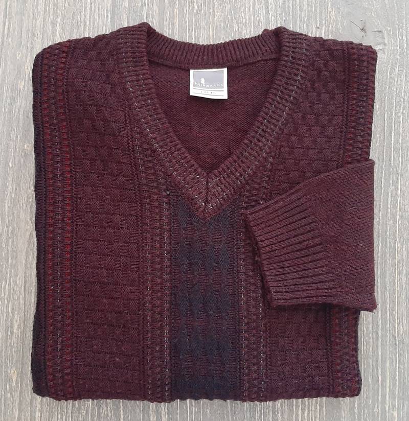Vintage Pullover Grösse 52strickpullover Mit V Ausschnitt...80S/90S Vintage Knitwear Clothingsustainable Clothing von VintageKleidungStore