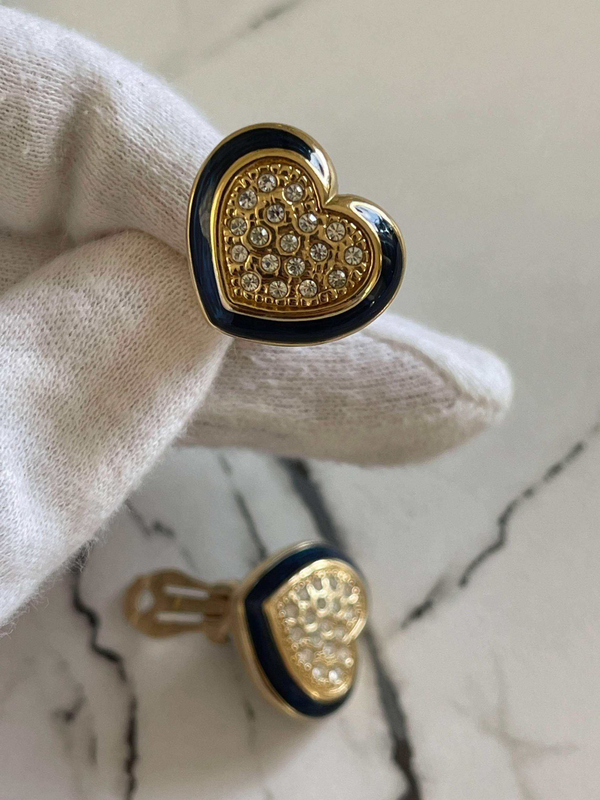 Herzförmig Ohrringe Vintage Schmuck von VintageLaRetro