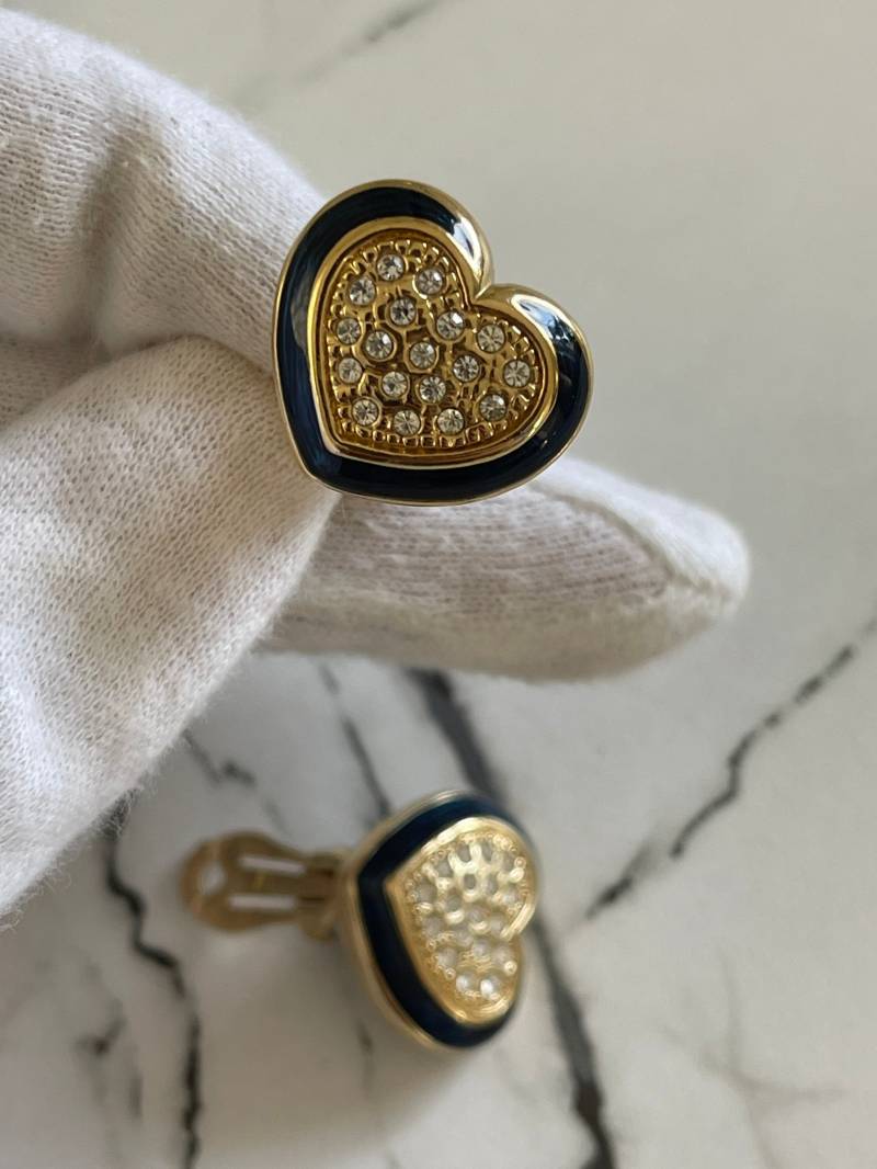 Herzförmig Ohrringe Vintage Schmuck von VintageLaRetro