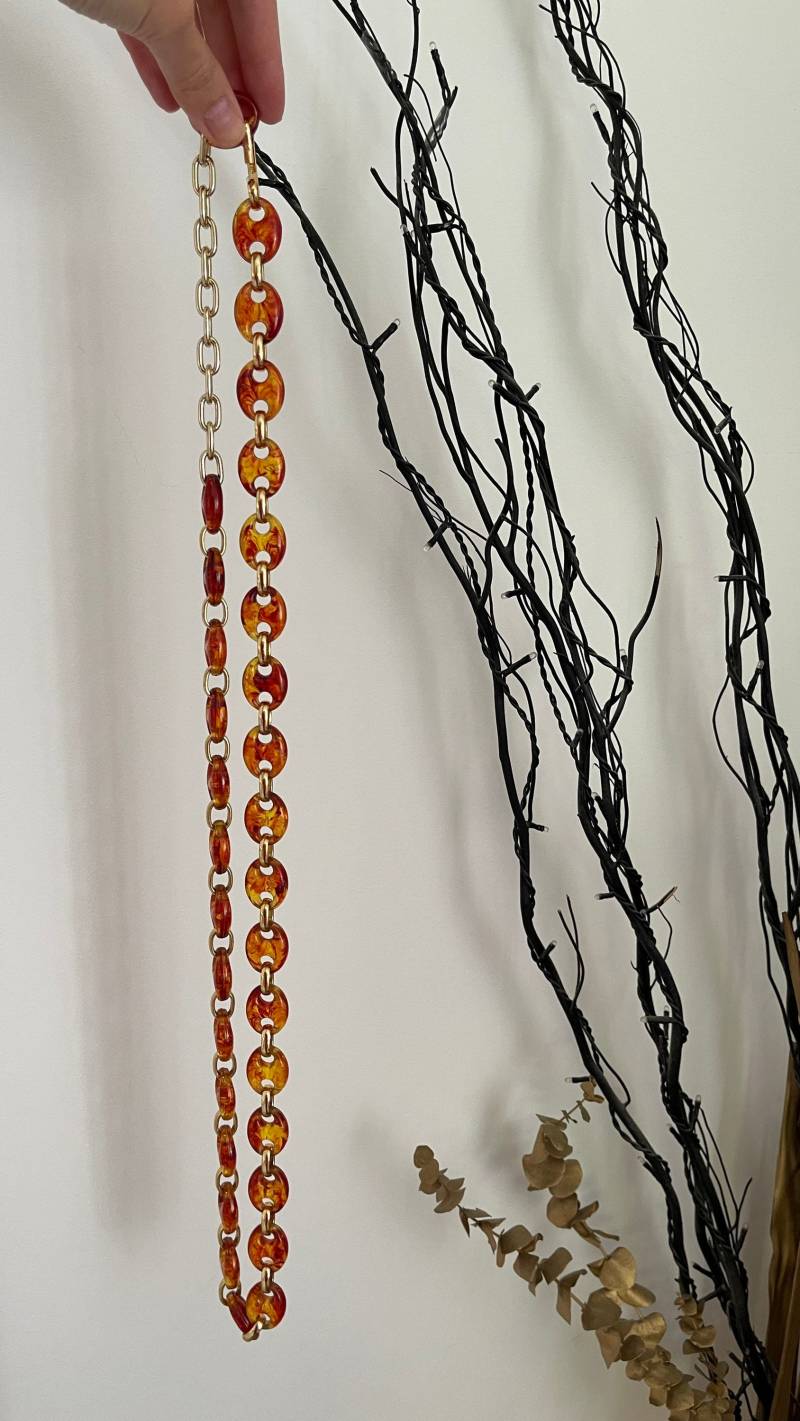 Kette Gürtel Mit Bernstein Imitation Damen Accessoires von VintageLaRetro