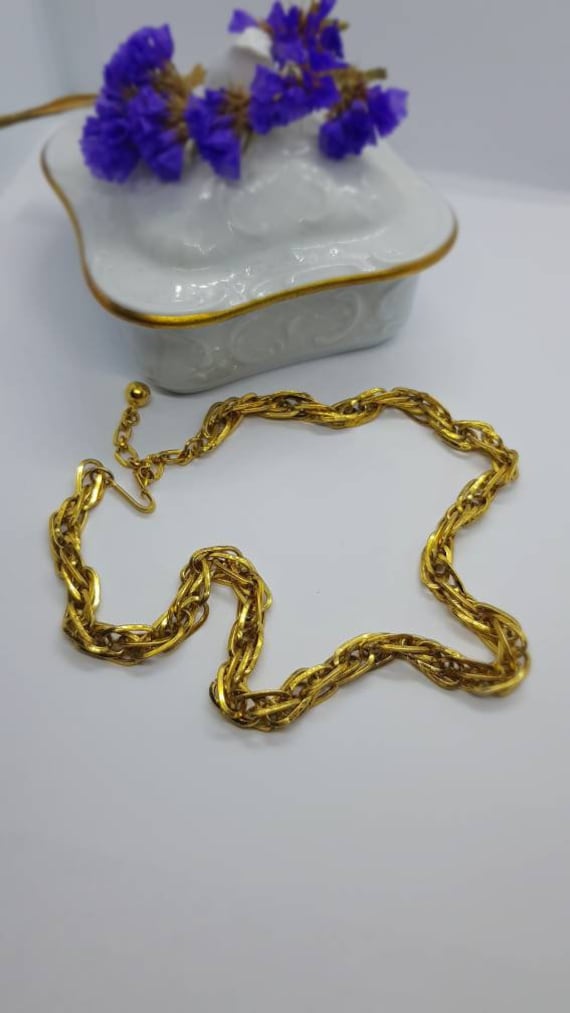 Vintage Gold Ton Halskette von VintageLaRetro