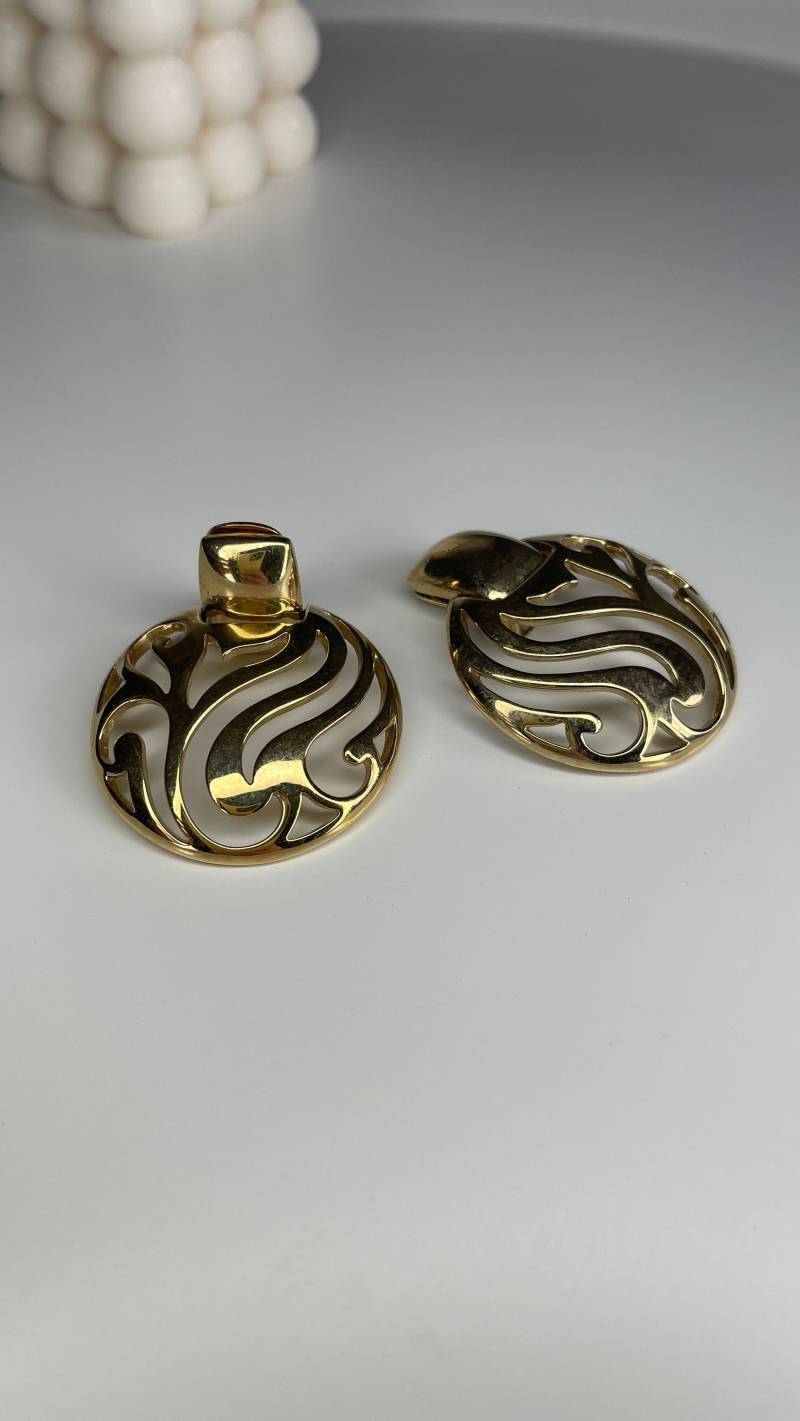 Vintage Ohrclips Modeschmuck Designer Ohrringe von VintageLaRetro