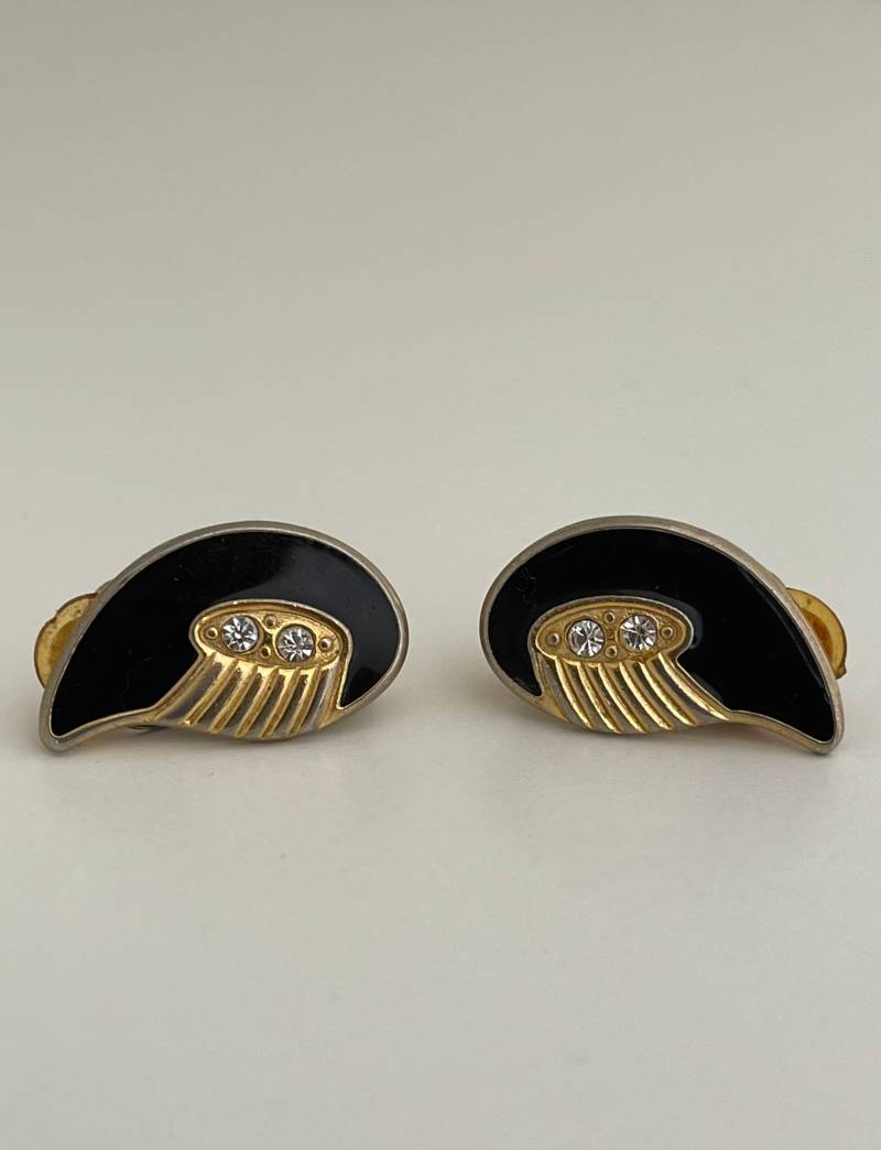 Vintage Ohrclips Ohrringe Mit Steinen von VintageLaRetro