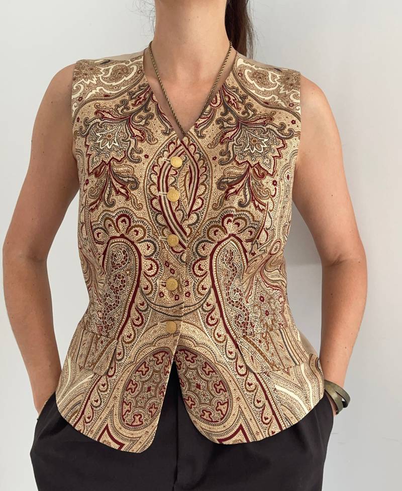 Vintage Weste Damen Kleidung Mode Designer Oberteil von VintageLaRetro