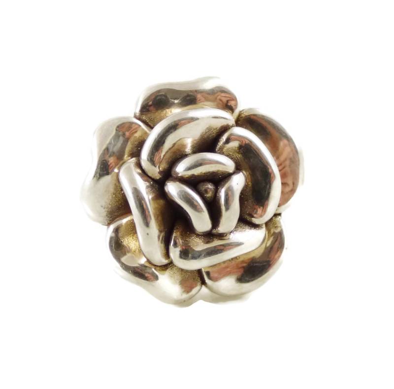 sterling Silber 925 Electroform Ring Mit Bauschiger Blume von VintageLaneJewelry