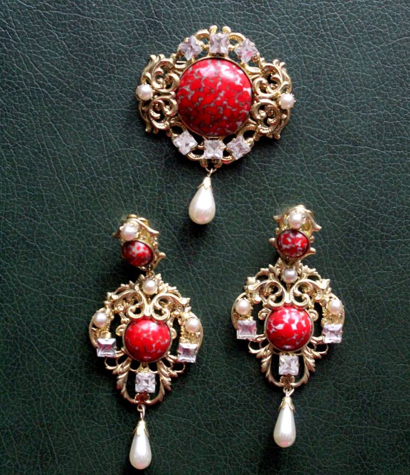 Vintage Schmuck Set Aus 80Ern Art Deco Look Retro Boho Style von VintageLifeStyl