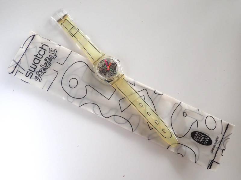 1993 Vintage Swatch Scribble Uhr Schweiz Schweizer Gz124 Kunststoff 1993 Vintage Swatch Scribble Uhr Schweiz Schweizer Gz124 Kunststoff von VintageLightStuff