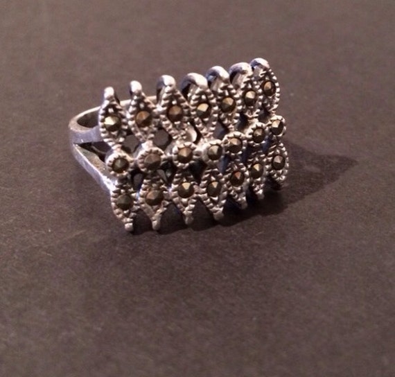sterling Silber 925 Markasit Ring Vintage sterling Silber 925 Markasit Ring Vintage von VintageLoveAntiques