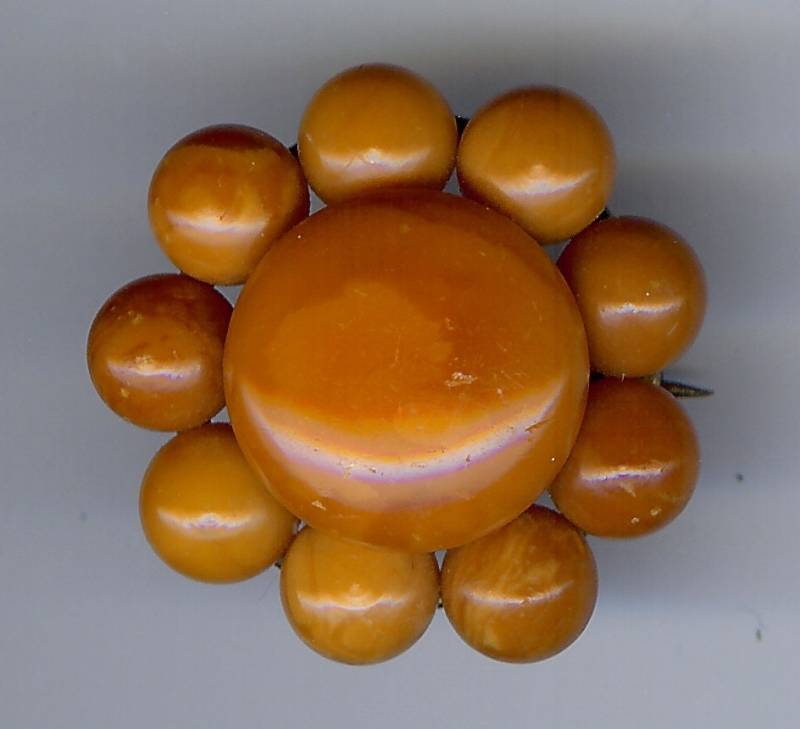 Antique Butterscotch Amber Blume Pin Brosche von VintageLovedOne