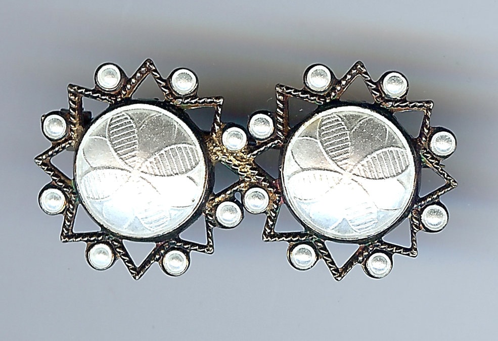 Arne Nordlie Norwegen Vintage Gold Waschen Sterling Silber Perl Weiß Emaille Stift von VintageLovedOne