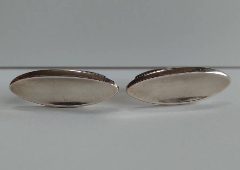 Hans Hansen Dänemark Vintage Sterling Silber Schlicht Modernist Manschettenknöpfe von VintageLovedOne