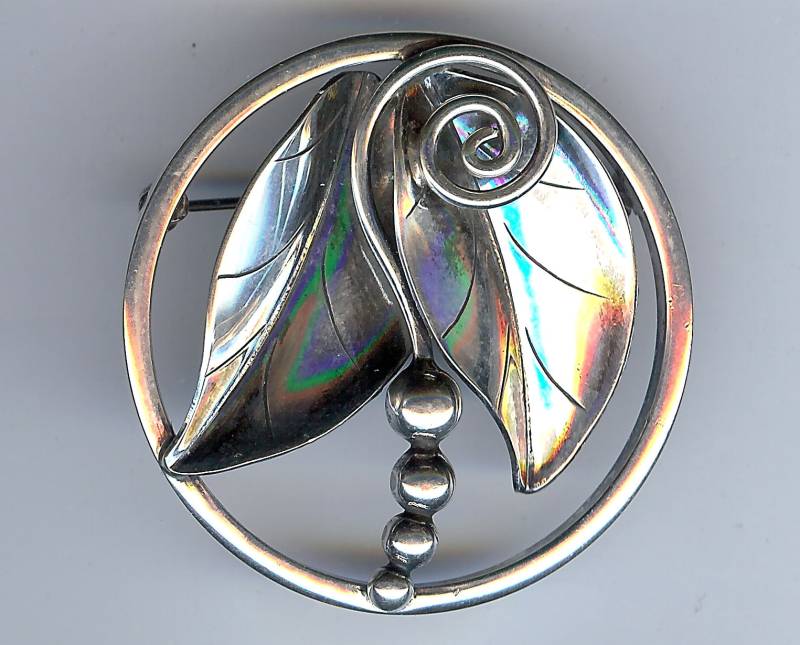 La Paglia Vintage Sterling Silber Hängepflanze Blätter Pin Brosche von VintageLovedOne