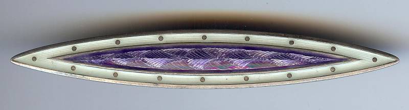 William Kerr Antique Große Sterling Silber Lila & Weiße Emaille Anstecknadel von VintageLovedOne