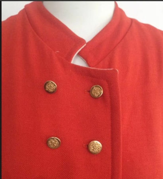 50Er Jahre 0R 1960 Orange Kap in Voller Länge 50Er Jahre 0R 1960 Orange Kap in Voller Länge von VintageMadeINC