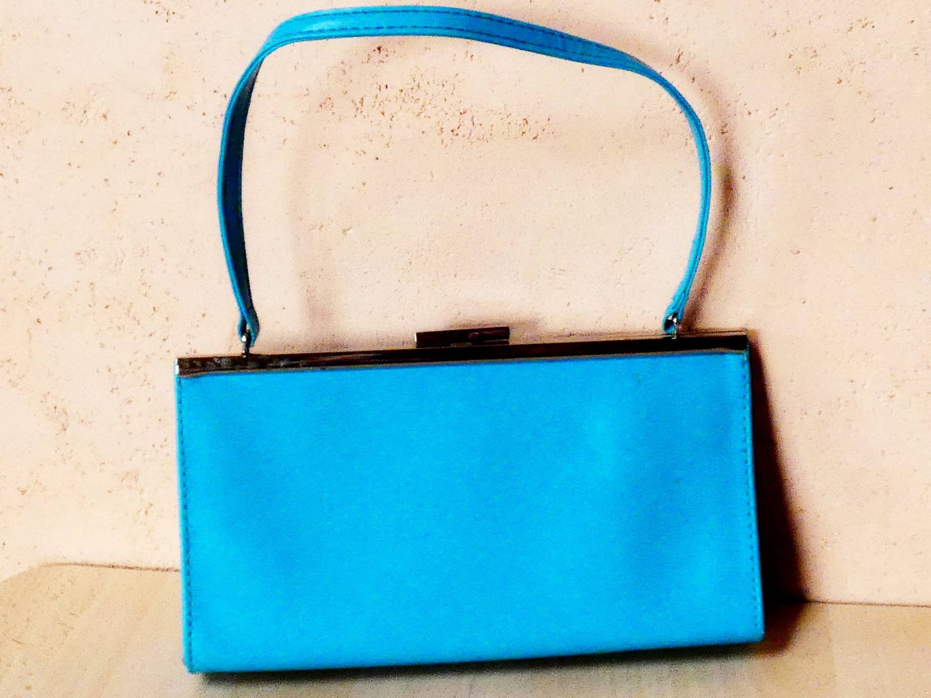 Nos Vintage Kinder Handtasche Schöne Blaue Retro Kinder/Mädchen Kleine Tasche von VintageMamasFinds