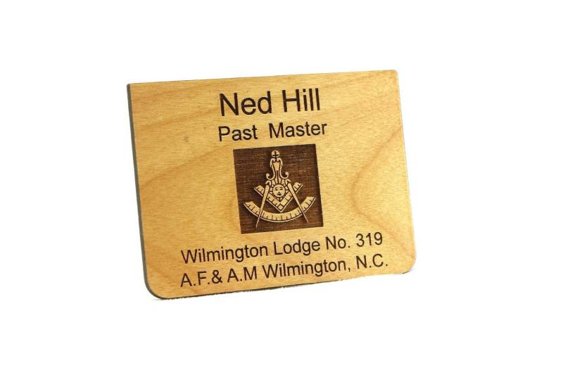 Freimaurer Past Master Masonic Holz Namensschild von VintageMasonry