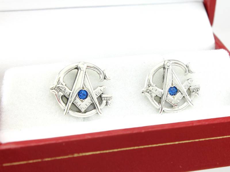 Masonic Manschettenknöpfe 925 Silber von VintageMasonry