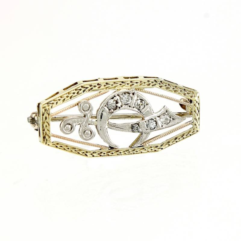 Vintage 14K Gold & Diamant Shriner Freimaurer Anstecknadel von VintageMasonry