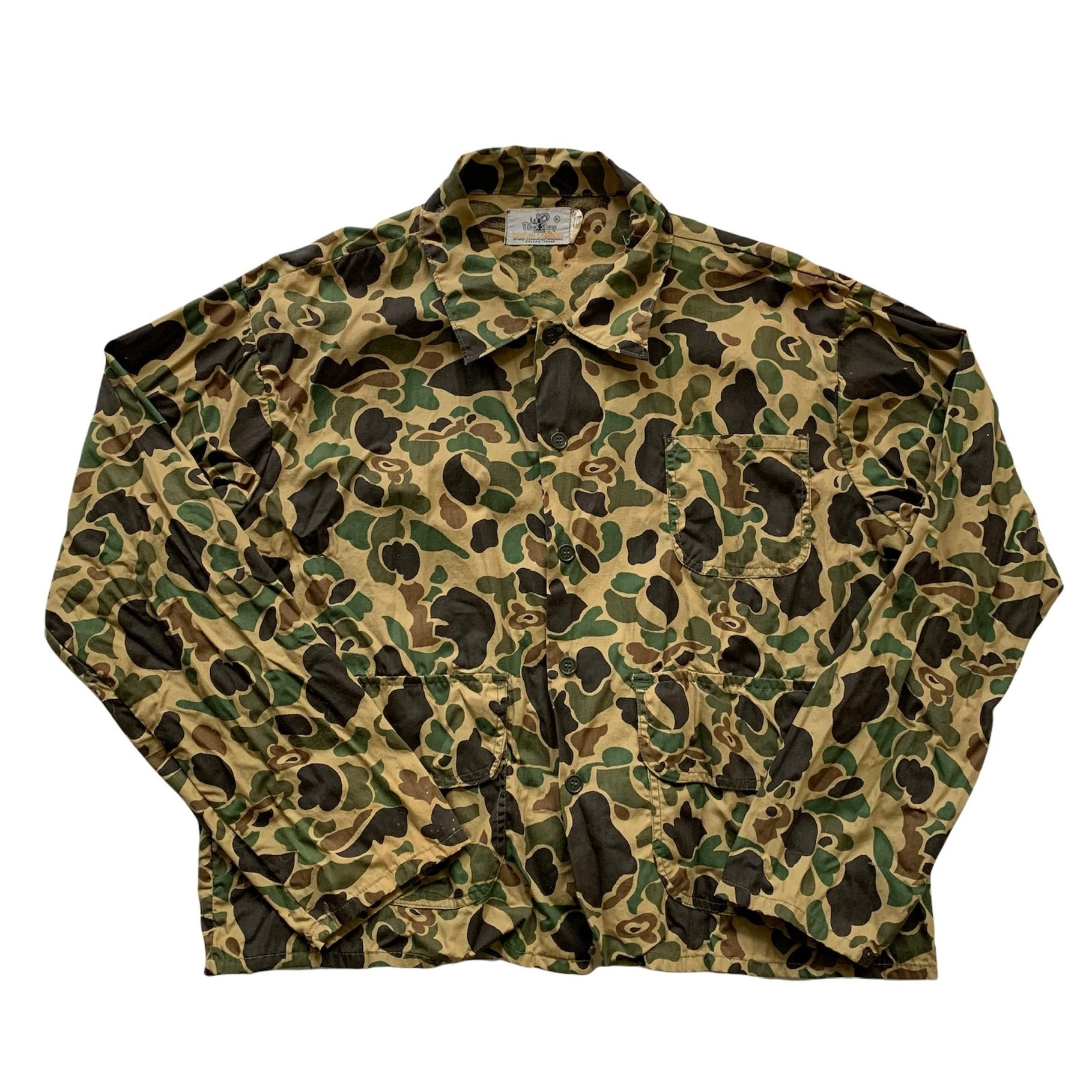 Vintage 1980Er 80Er 3-Pocket Baumwolle Camo Jagd Button Up Camouflage Shirt Herren Workwear Größe Xl Extra Groß Vintage 1980Er 80Er 3-Pocket Baumwolle Camo Jagd Button Up Camouflage Shirt Herren Workwear Größe Xl Extra Groß von VintageMensGoods