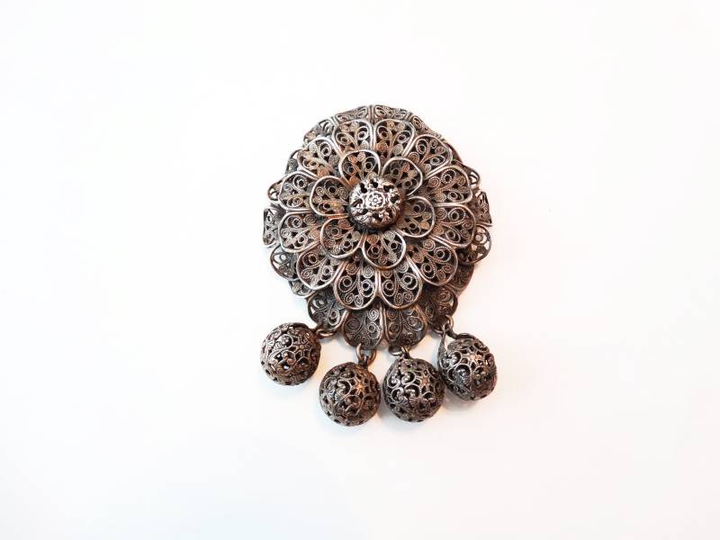 1920Er Jahre Art Deco Sterling Button Co Ny Große Messing Filigrane Kleid Clip Baumelnde Kugeln 1920Er Jahre Art Deco Sterling Button Co Ny Große Messing Filigrane Kleid Clip Baumelnde Kugeln von VintageMinks
