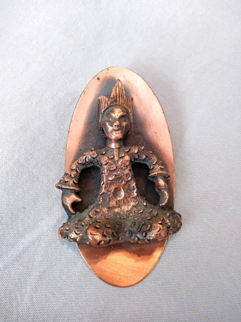 1950S Siam Kupfer Neuheit Brosche Genie Pin von VintageMinks